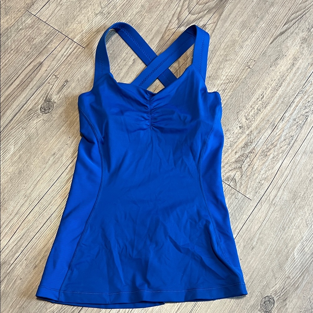 lululemon athletica Cobalt Blue Cross-Back Tank